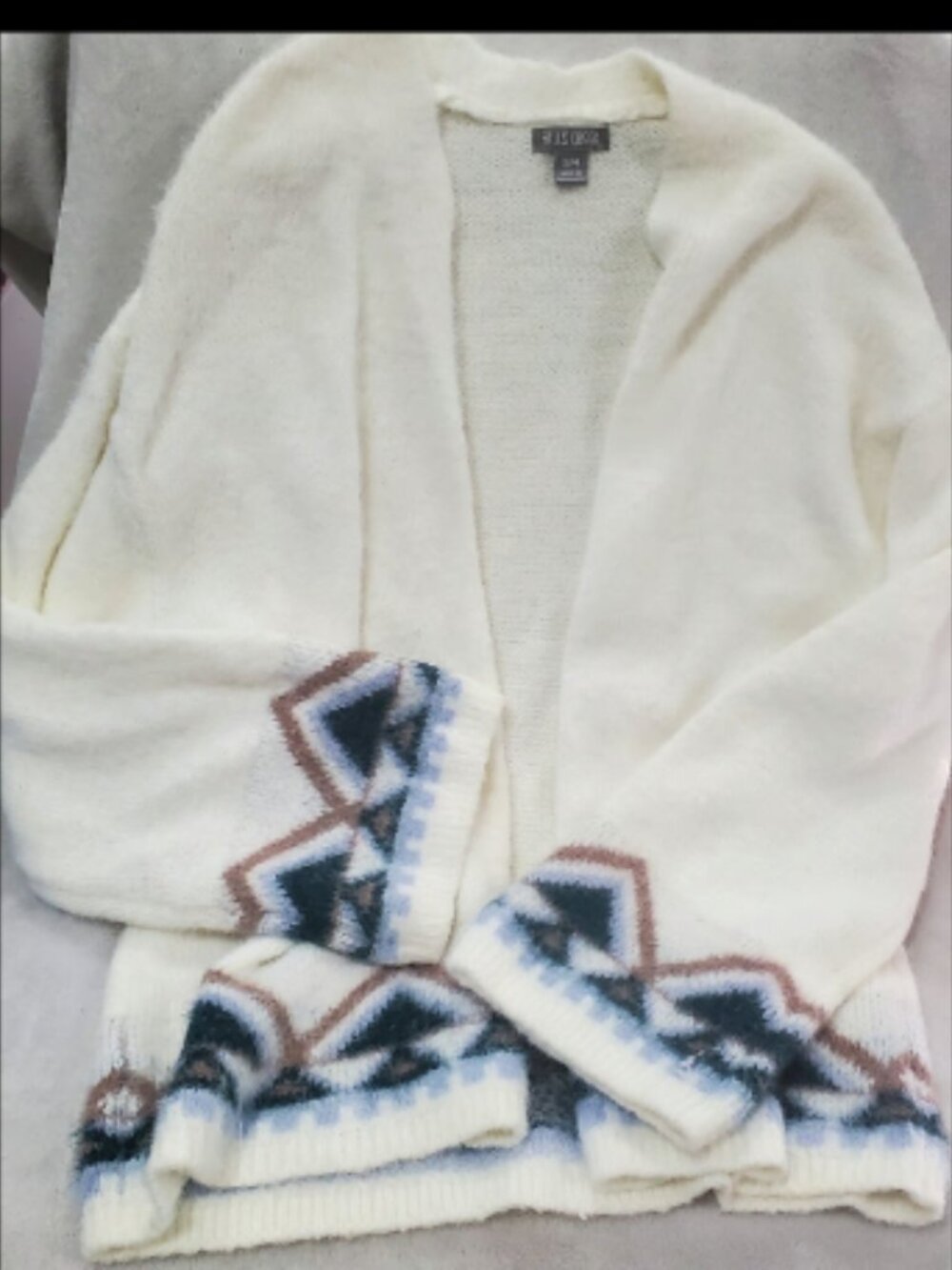 Falls Creek Boho Fuzzy Open Cardigan Sweater NWOT Women's Small/Medium